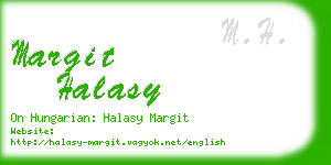 margit halasy business card